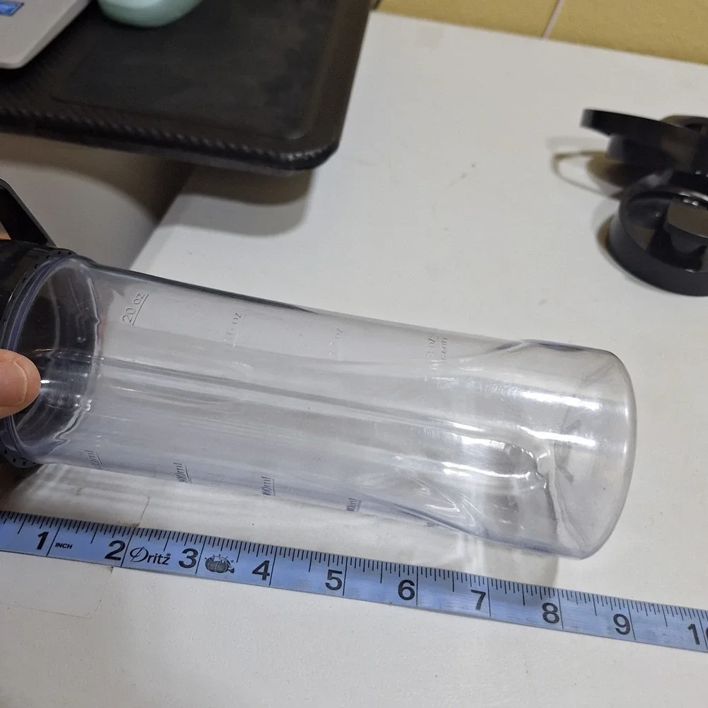 BLACK+DECKER PB1002G 20oz Blender Bottle Cup + 3 Travel Lids Replacement Parts